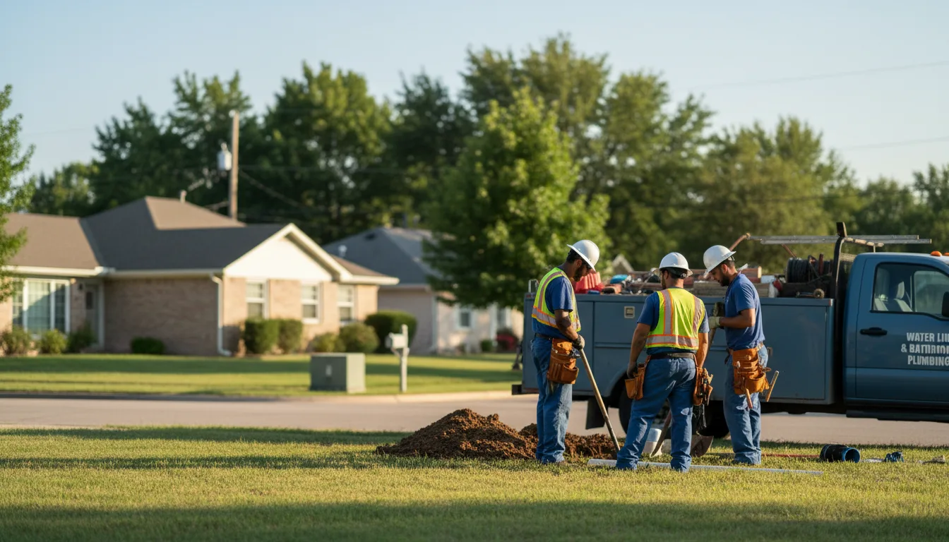Residential water line and bathroom plumbing service in Ida, AR